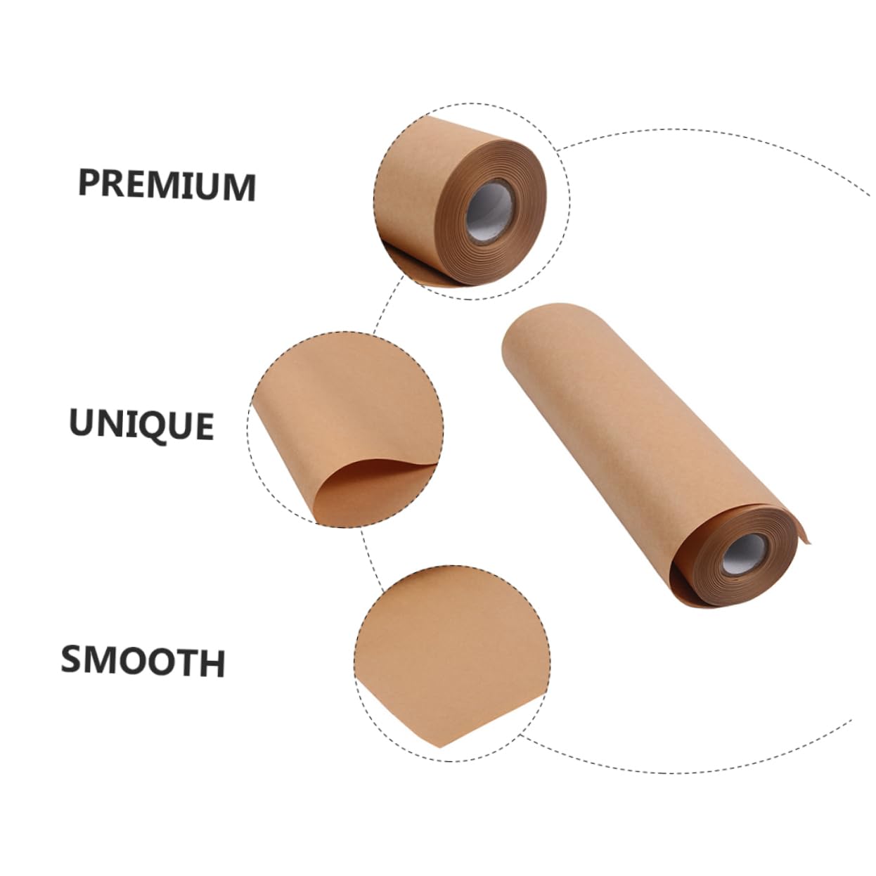 HEALSOPTHY Rouleau de Papier Kraft Marron 45 Cm X 30 M Papier Artisanal Résistant Protection Robuste pour Emballage et Loisirs Créatifs pour Décoration et Emballage