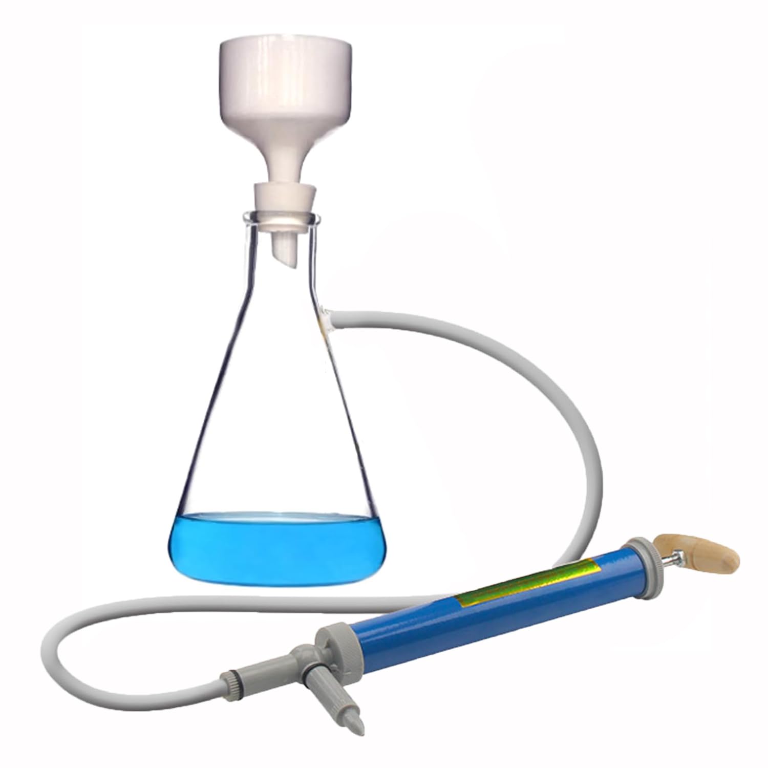 Aparato De Filtración Al Vacío De Vidrio para Laboratorio, Kit De Filtración con Embudo Y Bomba Manual De 250 Ml/500 Ml/1000 Ml, con Escala Transparente, para Laboratorio Educativo De Física