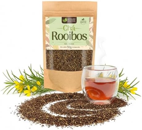 Chá Rooibos Vermelho Puro 50g Natural Sem Cafeína Origem Sul Afri...