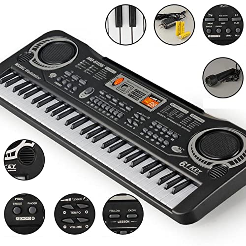 Qianly 61 Touches Musique Numérique Clavier Électronique Clavier Électrique Piano Enfants Enfants Enseignement - Les Beatles, Paul McCartney, John Lennon, RIngo Starr, George Harrison Qianly 61 Touches Musique Numérique Clavier Électronique Clavier Électrique Piano Enfants Enfants Enseignement – Image 4