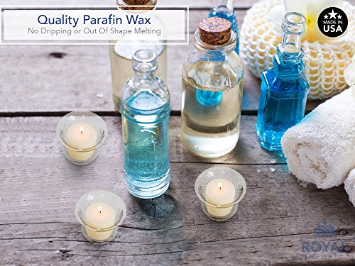 royal imports votive candle unscented white wax box of 72 for wedding birthday party spa holiday amp home decoration 10 hour burn time
