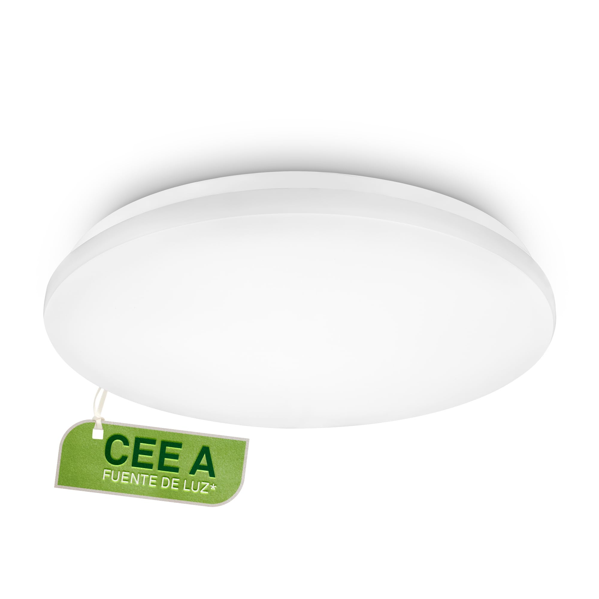 BRILONER - Lampara techo con color de luz blanco neutro, CEE A fuente de luz, 12W, 2520lm, plafon LED, lamparas techo salon, lampara, plafones, 38 x 6,5 cm, blanco