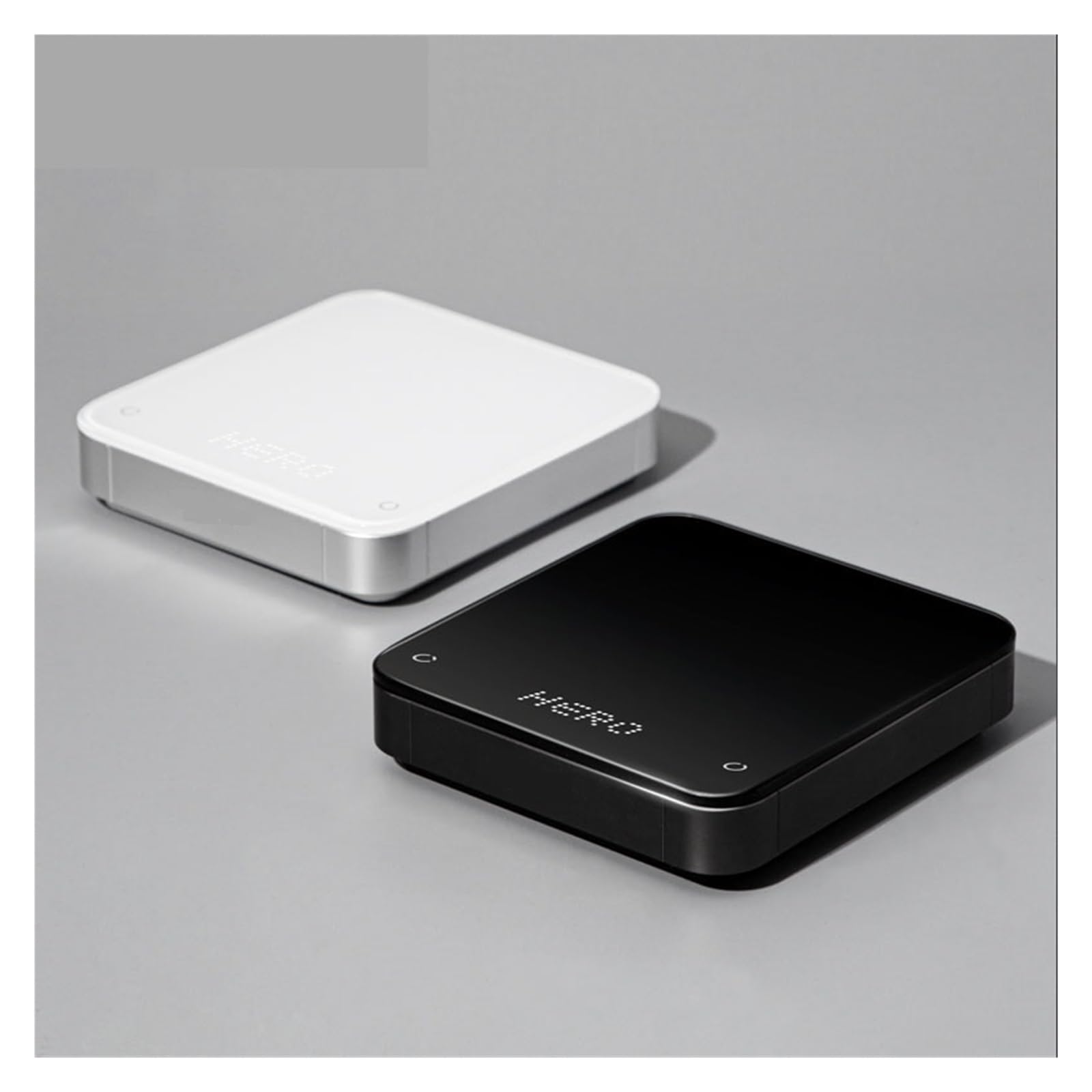 Báscula de Cocina electrónica con Espejo Blanco/Negro, Temporizador automático Integrado, báscula Inteligente para café expreso, báscula de Cocina de Madera de Nogal