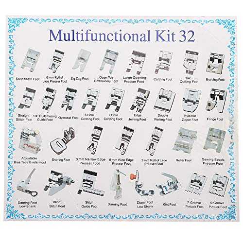 Kit de 32 Piezas de Pies Prensatelas para Máquina de Coser Multifuncional miniatura 3
