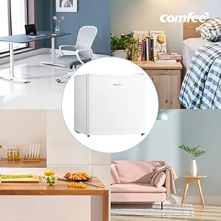 COMFEE' RCU40WH2(E) 31L Mini Congélateur, Porte Réversible, 4 Étoiles, Silencieux, pratique dans le Bureau, l'Hôtel et la Maison, Blanc