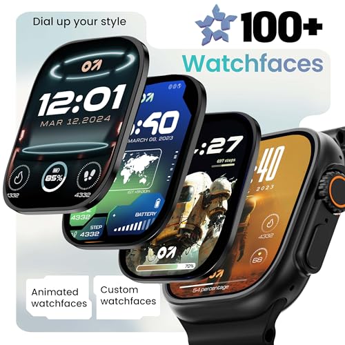 Image of Boult GOBOULT (Formerly Crown Pro Smart Watch 2.01'' AMOLED, BT Calling, Working Crown, Zinc Alloy Frame, AI Voice Assistant, SpO2 Monitoring, 120+ Sports Mode (Black)