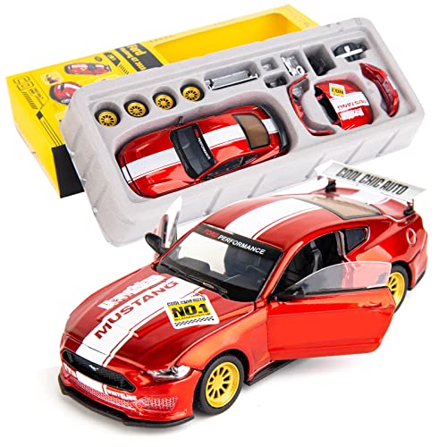 Modelo Ford Mustang 1:42, kit armable para niños miniatura 4