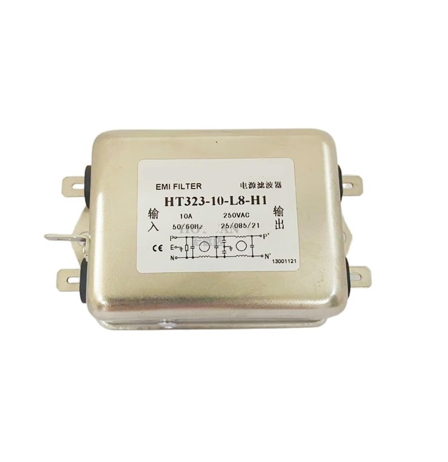 Anti-Interference 220V Power Supply Filter HT323-16-L8-H1 6A 10 20 30M4H5 Purification(HT323-10-L8-H1)