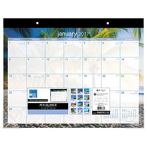 AT-A-GLANCE Desk Pad Calendar 2017, Monthly, 21-3/4 x 17
