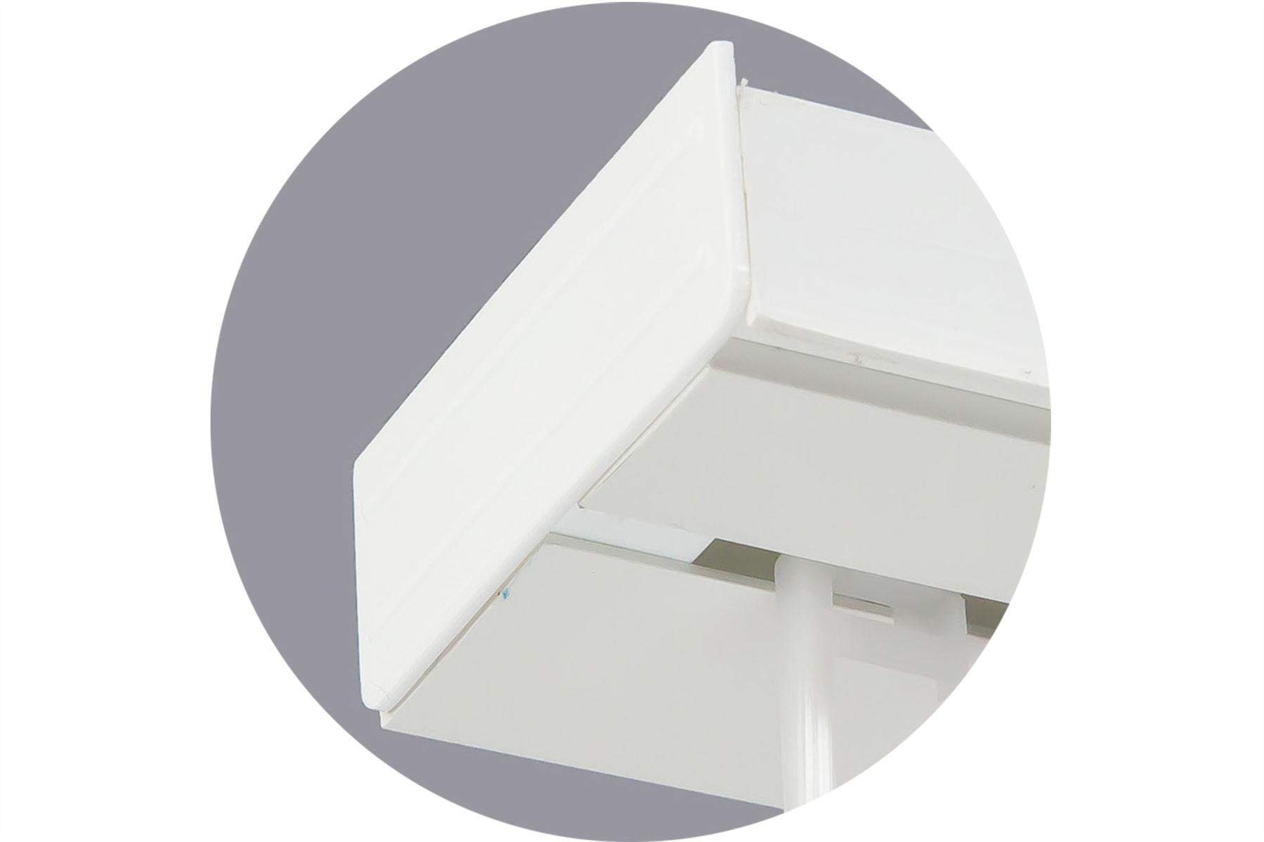 Proper Tools PVC Curtain Pole Rail Track Single End - 2 PCS White - Accessories for Curtain Rail Track