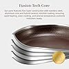 Deluxe 13 Piece Hybrid Ceramic Nonstick Cookware Set-5 PC Frying Pan Set, 6 PC Pot Set, 3.7QT Deep Sauté Pan, Induction Ready, PFOA Free Compatible with All Cooktops for Home Daily Cooking (Burgundy) #4