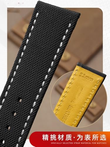 Sangle de montre en cuir et nylon technique pour boîtier de plongée
