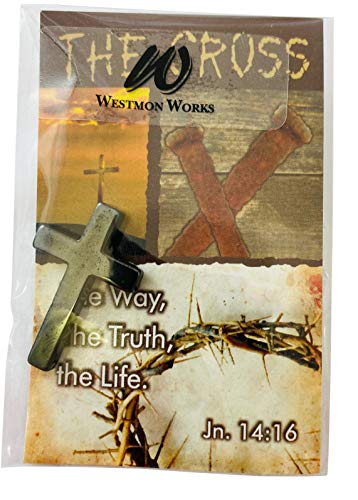 Westmon Works Hematite Pocket Cross Charm with Holy Card Gift Set3