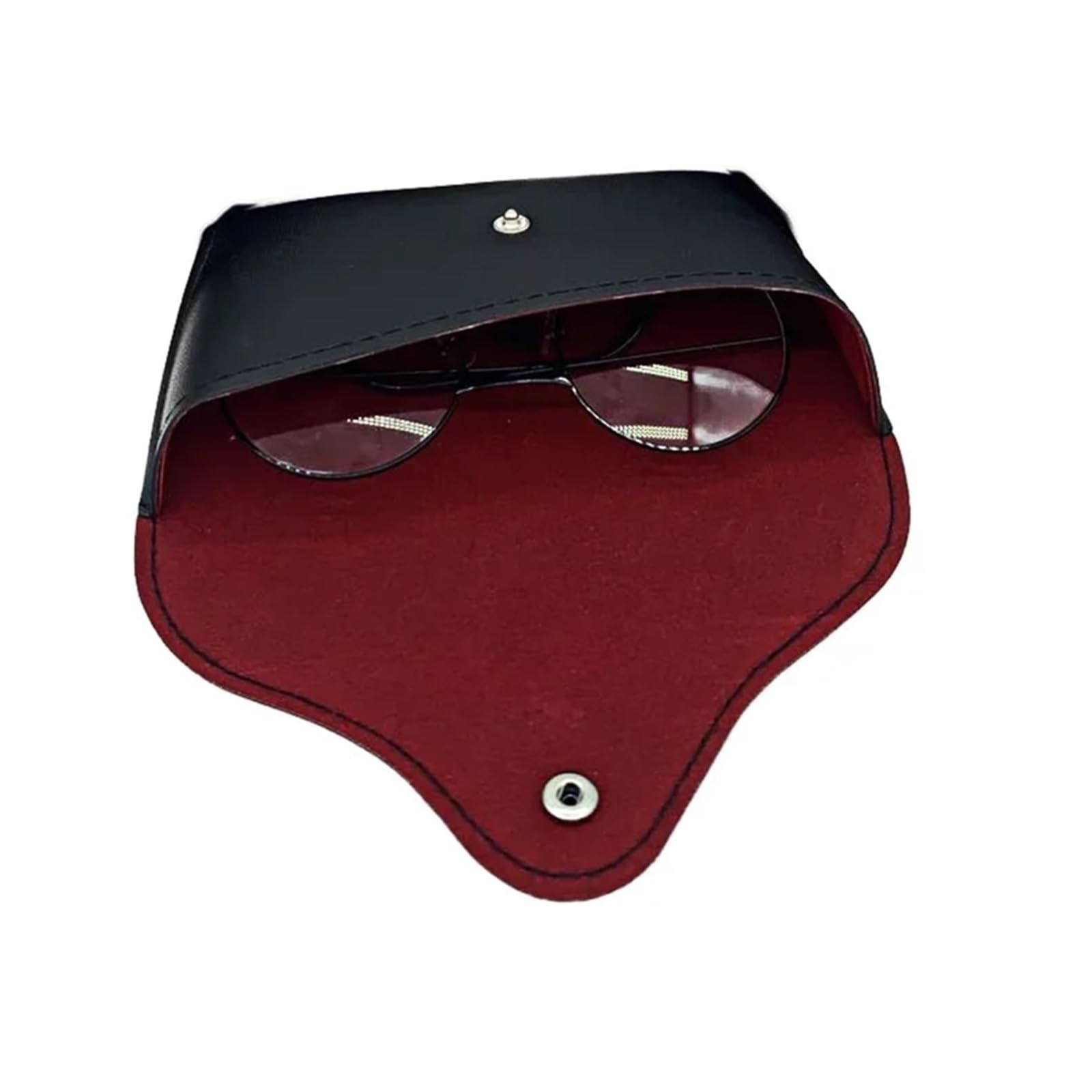 funda gafas Estuche De Cuero PU For Gafas Funda For Sol For Mujeres Y Hombres Caja For Lectura Con Hebilla Metal