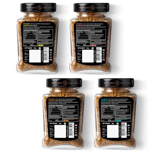 Image of RAGE COFFEE Silk Blend 60G X 4 Flavoured Instant Coffee Powder Of Belgian Chocolate, Classic, Creamy Hazelnut, Perfect Coffee Blend | Hot & Cold Coffee | Bottle| Pack Of 4- (240 Gram)
