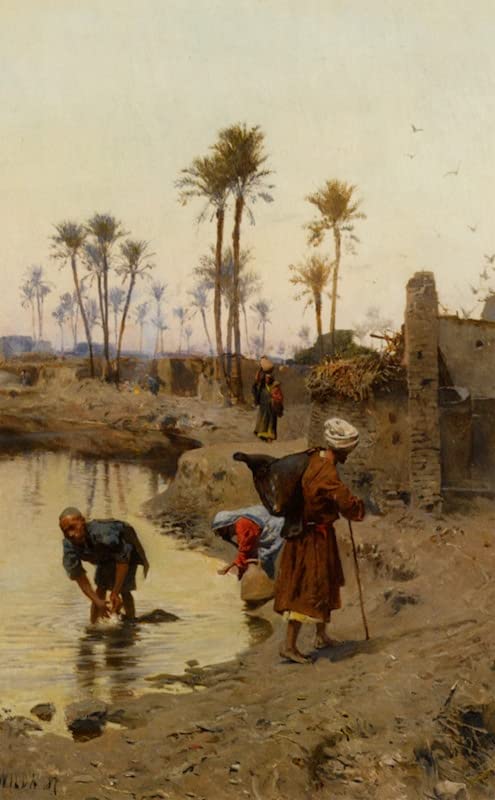 Affiche impression d'art art tableau les porteurs d'eau de Charles Wilda image sur toile