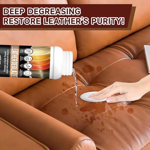 JAOJAO Leather Deglazer, Leather Preparer and Deglazer Removes Leather Dye, Finish, Glue Prepares Leather for Dye, Paint, Restoration Suitable for Furniture Bags Shoes 100ML