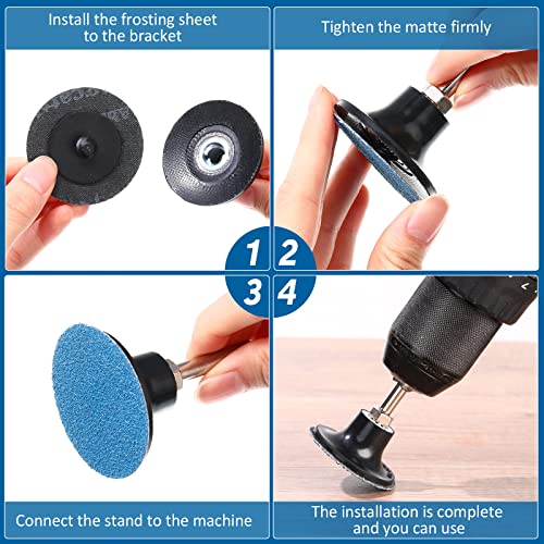 Image of Nuenen 150 Pcs Sanding Discs Die Grinder Sanding 36 /60 /80 Grit 2 Inch Grinding Disc for Surface Finish Grind Polish Burr Rust Paint Removal Use with Die Grinder