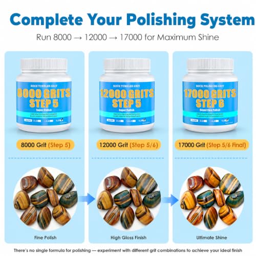 Image of 17000 Grit Aluminum Oxide Rock Tumbler Polish, Step 5 Premium Final Polish