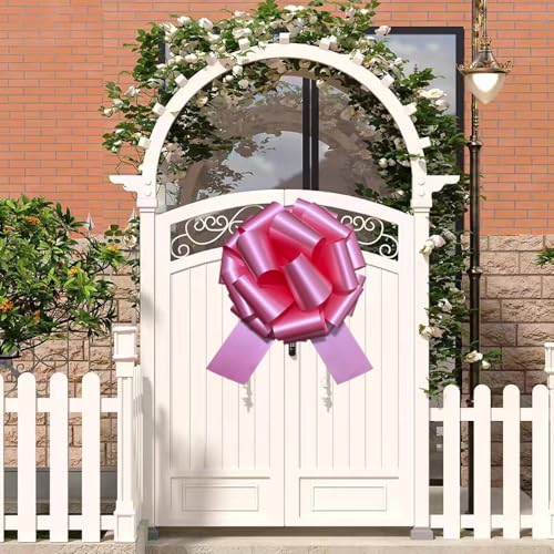 Image of 14 Inch Big Pink Bow for Gift,1Pcs Large Pull Bow Big Bow,Great Gift Bows for appliances,Bikes,Table Decorations and Party Events (Matte-Peachy Pink)