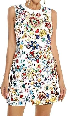 BELLA BARNETT Summer Wedding Guest Dress Classic Graduation Dress Elegant Prom Dress Birthday Dress for Women, White01, M