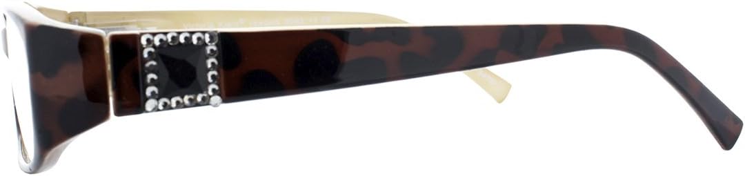 SAV Eyewear (Select-A-Vision) Victoria Klein Crystals Fashion Rectangular Reading Glasses 9092S Demi, 3.00 - Image 6