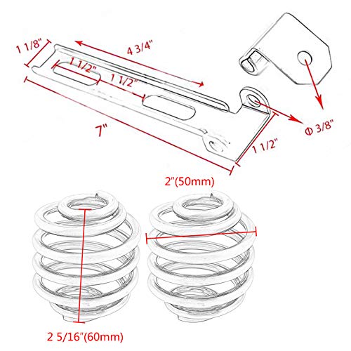 2 Inch Motorcycle Solo Seat Spring Hardware Bracket Mount Kit For Cruiser Bobber Chopper Cafe Racer Custom #TOP5