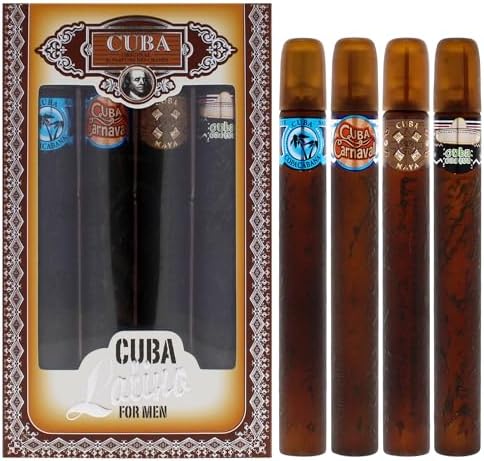 Cuba Latino Collection By Champs For Men. 4 Pc. Gift Set (Contains Eau De Toilette Spray 1.17 Oz / 35 Ml Of Carnaval, Cactus, Maya & Copacabana)