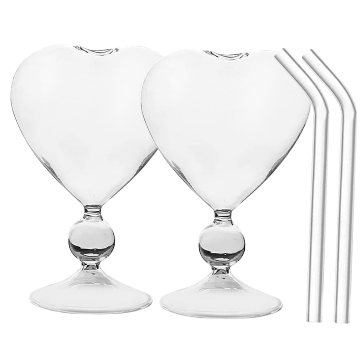 Verres à Cocktail Cœur 220ml - Lot de verres élégants pour vos banquets