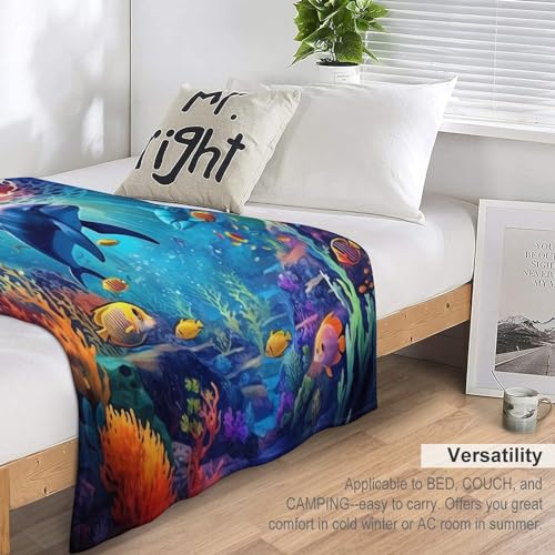 Couvertures en dauphins plaid 100% flanelle pour lit 180x200cm - 6