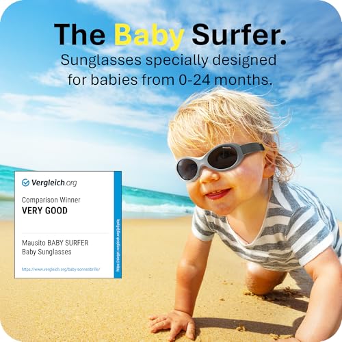 Mausito BABY sunglasses 0-24 months | Flexible BPA-Free infant sunglasses with adjustable strap | 100% UV Protection Sunnies2