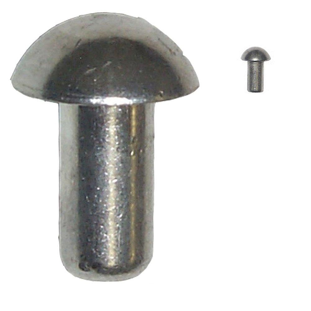 1/8 X 5/16 Solid 1100F Aluminum Round Head Rivet, Plain Finish (Pack of 1 Pound - Approximately 1,423 Pieces)