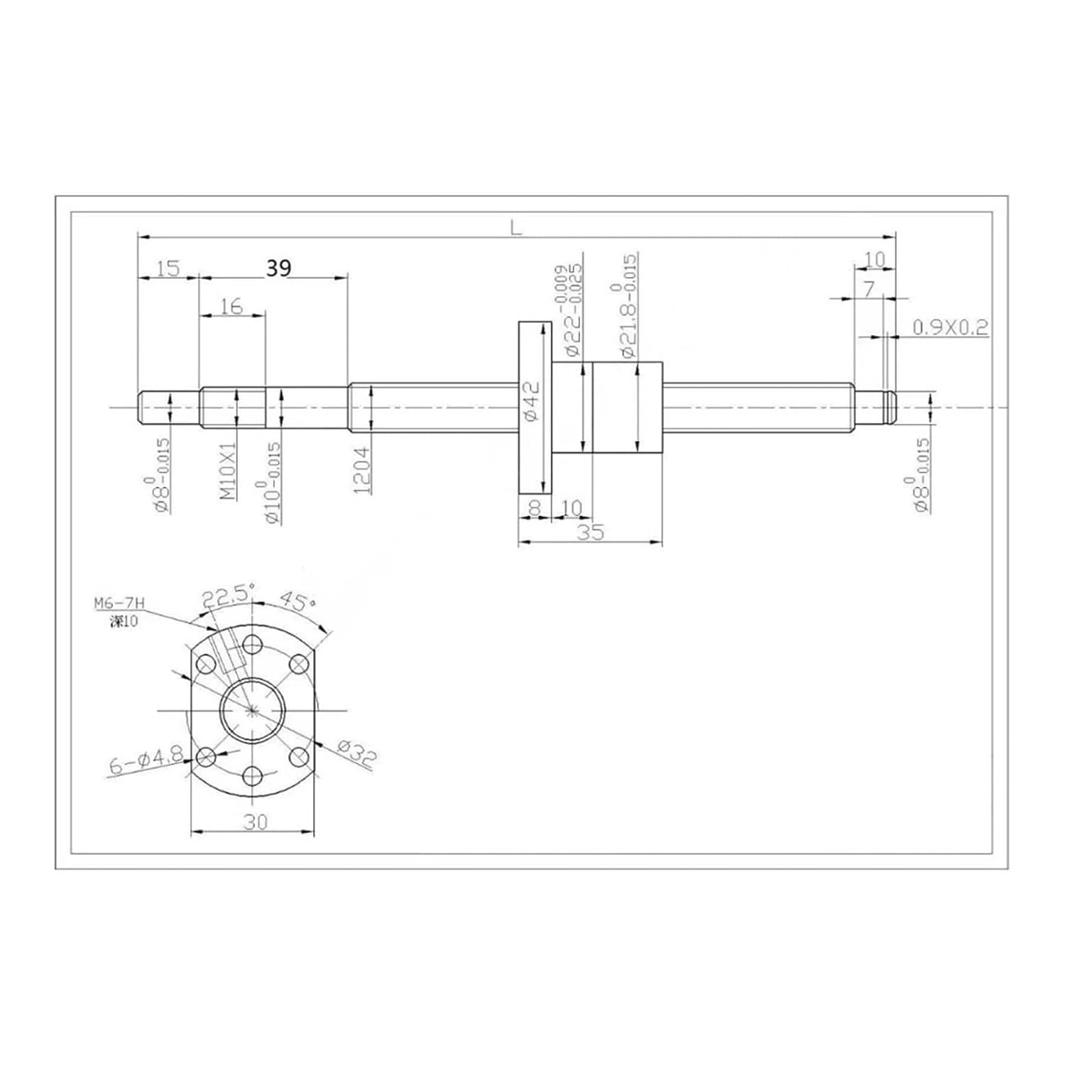 SFU1204 Ball Screw 300-550mm + 1204 nut + housing + BKBF10 end Support + Coupling + 2 R12 Linear Guides + 4 R12UU Guides(SBR-300 SFU-350)
