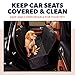Active Pets Black Standard Dog Car Hammock Back Seat Cover, Waterproof Backseat Cover Protector for Truck Bench Rear of Sedans or SUVs, Essential Pet Supplies Vacuum or Wipe Clean, Machine Washable