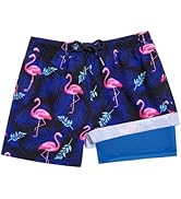 BRISIRA Boys Swim Trunks Bathing Suit Compression Boxer Brief Liner Swim Shorts Swimsuit Anti-Cha...