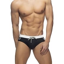 Men Push-Up Pad Swimming Briefs Padded Stripes Sexy Swimwear Sunbath Surf Beach Shorts