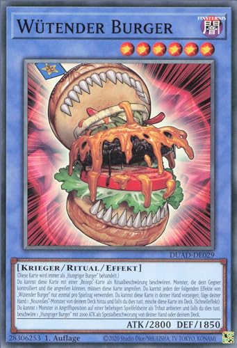 Wütender Burger DUAD-DE029 Common Deutsch Boosterfrisch 1. Auflage - Duelist’s Advance - mit ReCollectibles-Versandschutz - für Yu-Gi-Oh!