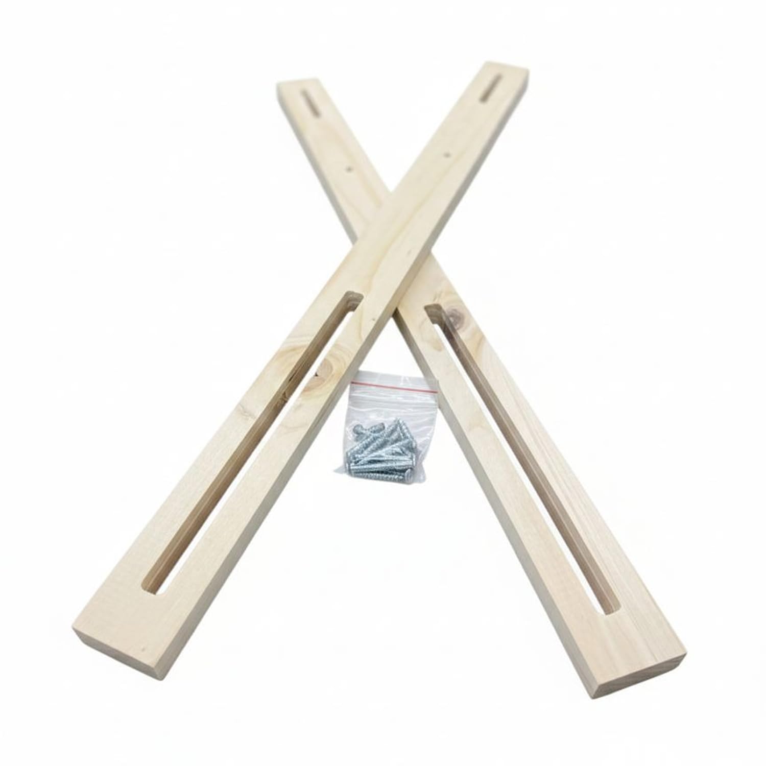 YORKSHIRE HOMEWARE Universal Wooden Headboard Struts | Slotted Legs for Divan Bed Headboard 20inch | Support & Pre-Drilled + Screws for Universal Divan Headboards | Wooden Legs Multi Fit Slotted (2)