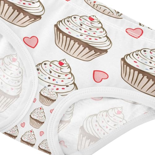 Cupcakes Red Hearts Toddler Girls's Underwear 2T 202c12634