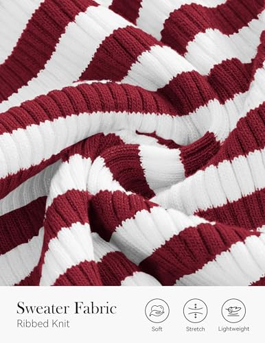 Image of PRETTYGARDEN Summer High Neck Striped Tank Tops for Women Casual Sleeveless Sweaters Basic Ribbed Knit Slim Fitted Shirts