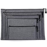ADVcer 5 Pack Canvas Zipper Tool Bag Set - 5 Sizes B4 A4 B5 A5 B6, Heavy Duty Waterproof...