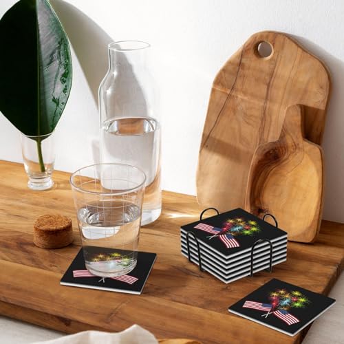 Dessous de verre céramique de qualité supérieure avec support en métal - 7