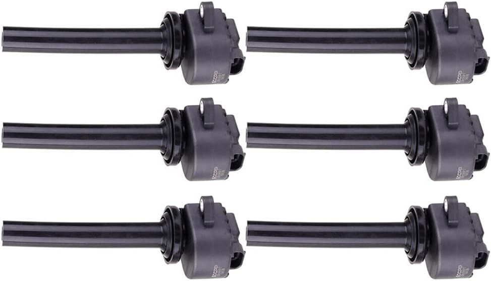 ECCPP ignition coil coils UF252 PACK OF 6,for Isuzu Trooper 3.5L 2000-2002,for Isuzu Rodeo 3.2L 2000-2004,for Isuzu Axiom 3.5L 2002-2004,for Honda Passport 3.2L 2000-2002 UF252 C1255 E866