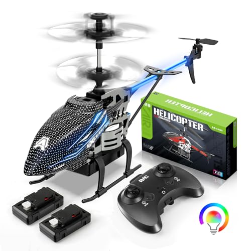 Mucek Hélicoptère télécommandé 2,4 G, lumières...