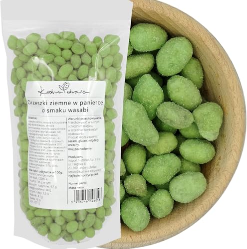 Arachidi Croccanti al Wasabi 500g | Snack Salato Piccante e Croccante | Perfetto per Aperitivi e Feste | Gusto Intenso e Avvolgente | KUCHNIA ZDROWIA