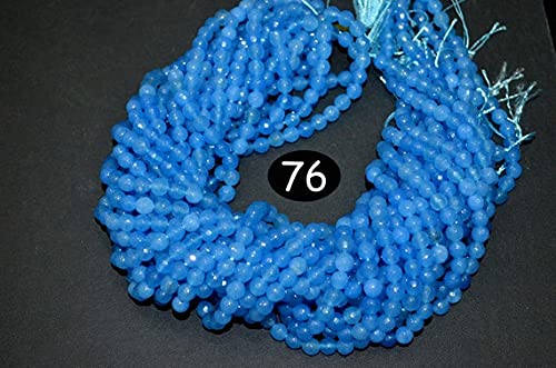 Quartz bleu ciel naturel de qualité supérieure 6mm taillé en facettes
