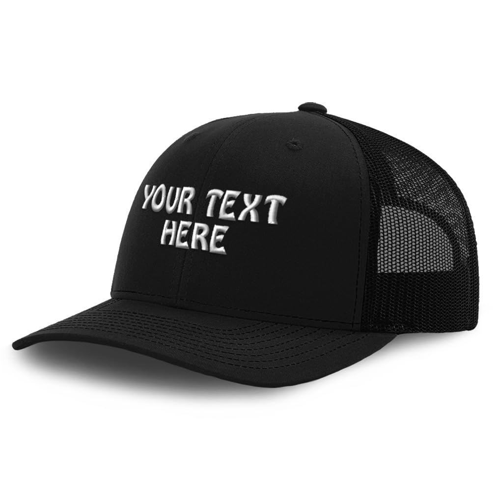 Mesh Trucker Hat Baseball Cap Custom Personalized Text Dad Hats for Men & Women