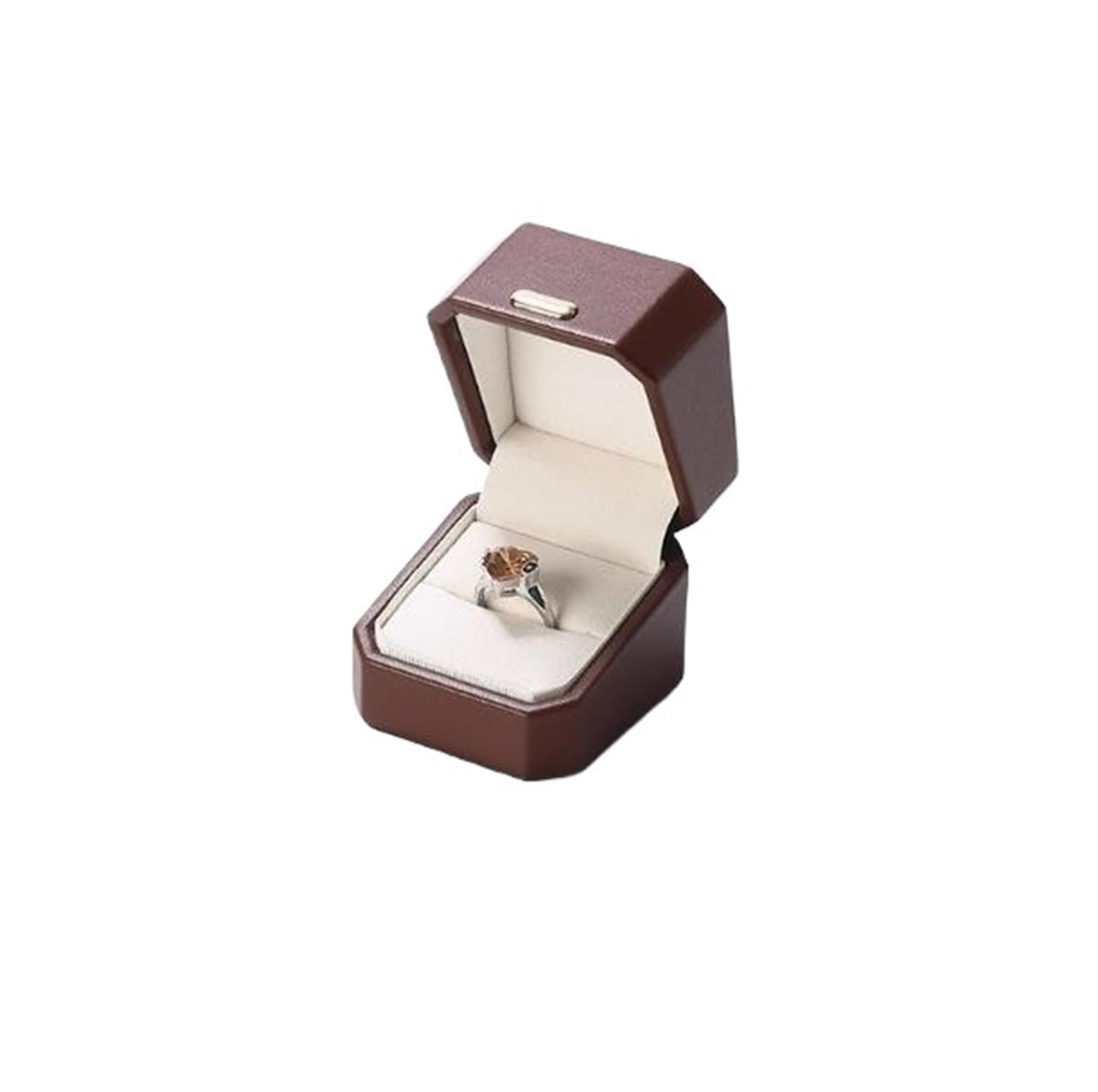 WWYYZAYC Jewelry Ring Box Leather Octagonal Earnail Necklace Pendant Bracelet Packaging(Color11)