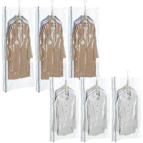 TAILI Hanging Vacuum Storage Bags for Clothes Cover