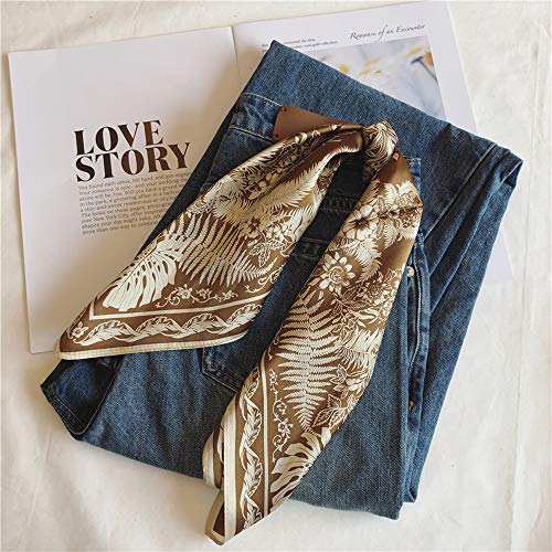 Square 100% Silk Scarves - 21" x 21" - Digital Printed Neckerchief Lightweight Scarf（4 Colors Available）3